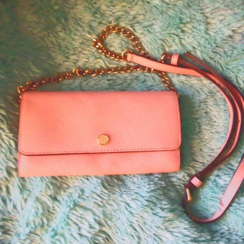 Michael Kors Soft Pink Crossbody Clutch